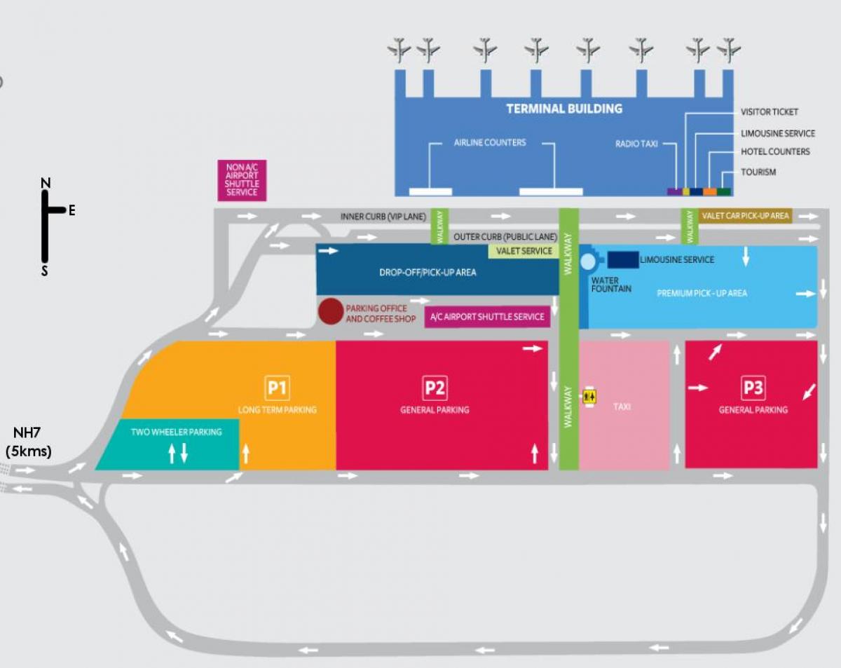 Bengaluru international airport Landkarte