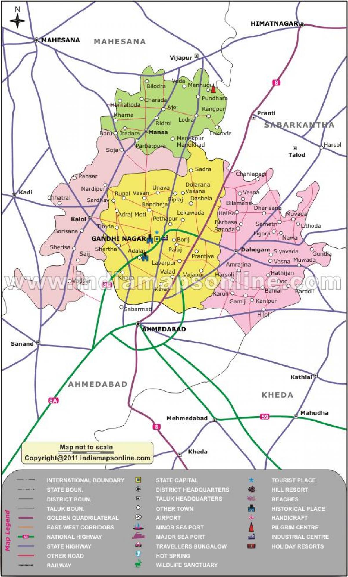 Gandhinagar Bangalore Karte anzeigen